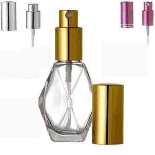 12 Pack Diamond Spray Bottle. Fine Mist Perfume Cologne Atomizer Bottle for Essential Oil Aromatherapy Perfume Cologne Refillable (2 oz. Gold)