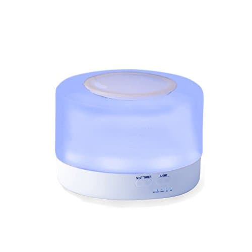 Dragon Hub 7colors Remote Control Essential Oil Diffuser,Ultrasonic Mist Aroma Humidifier with Color LED Lights Changing and Waterless Auto Shut-off Function for Office 、Living Room、SPA (white)