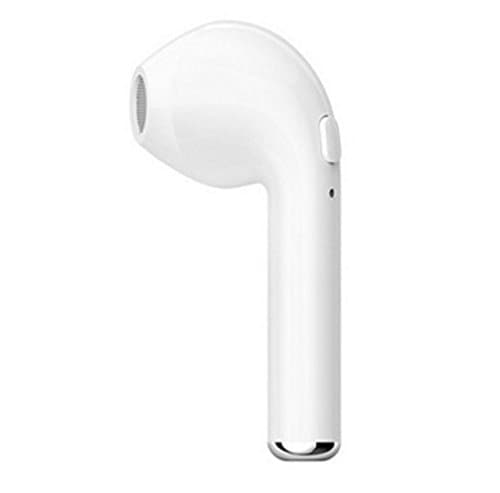 Bluetooth Earbud, Mini Headset With MIC In-Ear Earphone Earpiece Headphone for apple iPhone 8/8 plus/7/7 plus/6s/6s/plus/Samsung (White, Left Ear)