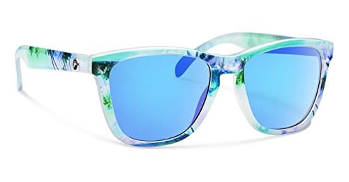 Forecast Optics Jan Sunglass with Matte Blue Hawaii/Blue Mirror Polycarbonate Lenses