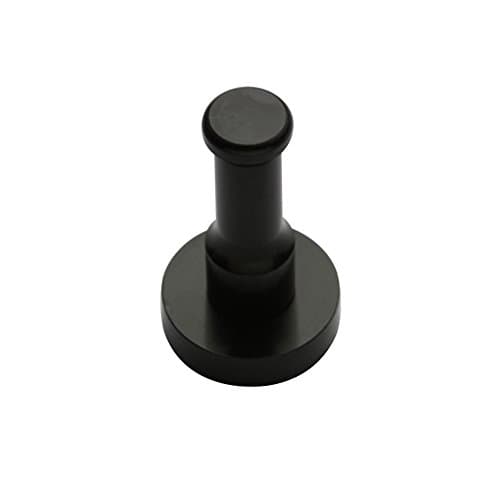 Juanshop 2pcs Single Hook Single Hat Coat Robe Door Wall Hook Hanger Space Aluminum 10 Colors (Black)