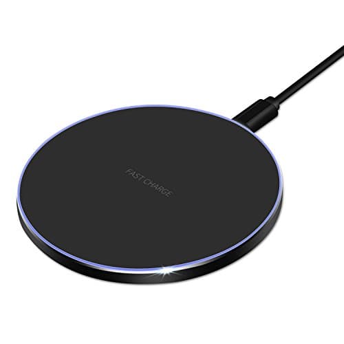 Wireless Fast Charger QI Certified for iPhone X iPhone 8 8 Plus Samsung Galaxy Note 8 S8, S8 plus S7 S7 Edge S6 S6 Edge Nokia 9 Huawei Mate 10 Nexus 4 Nexus 5 Lumia 920 (black)