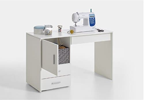 RONZ Clara White Sewing Machine Table Cabinet