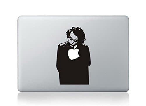 The Joker Macbook Apple Macbook Decal Sticker - Black
