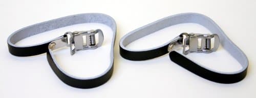 BPRSL Bicycle Toe Clip Leather Strap (Black)