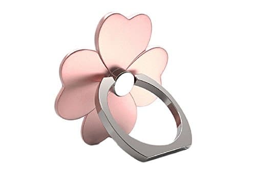 METALLIC PINK POP SOCKET CLOVER FLOWER Phone Stand Mount Pop Tablet Desk Finger Socket Grip Holder For Smartphone iPhone Samsung Ring Grip Phone Holder