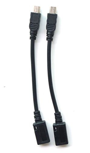 Twin Pack - Micro USB (Female) to Mini USB (Male) Conversion Cable for GoPro Cameras