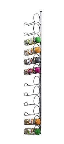 Hahn Pisa Chrome Wall Mounted Spice Herb Rack 12 Jar - Holds 12 Jars