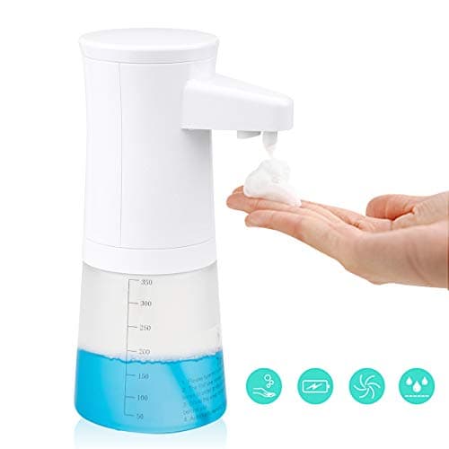 LDF Automatic Foam Soap Dispenser 350ML Infrared Motion Sensor Hands Free Touchless Countertop Soap Foam Pump for Kids Kitchen Bathroom