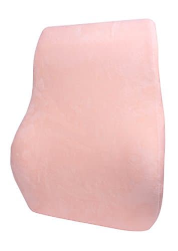 Large Lumbar Back Support Cushion - Best Lumbar Pillow for Maximum Back Support by Perfect Posture Pillows (Pink)