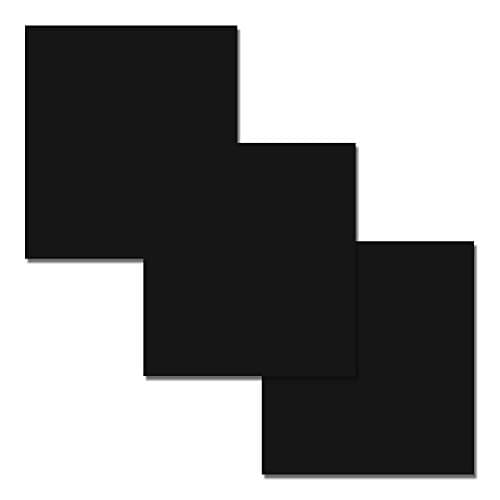 Heat Transfer Vinyl Easy Press Iron on Sheets Black Multipack HTV for T-shirt,Bags,Hats, Flat Packing, 12"x15"