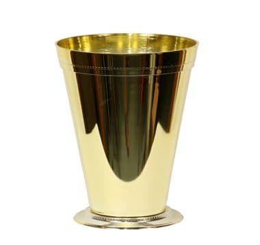 4 1/2" Plastic Mint Julep Cup Gold - Sold by box - 36 Per Box