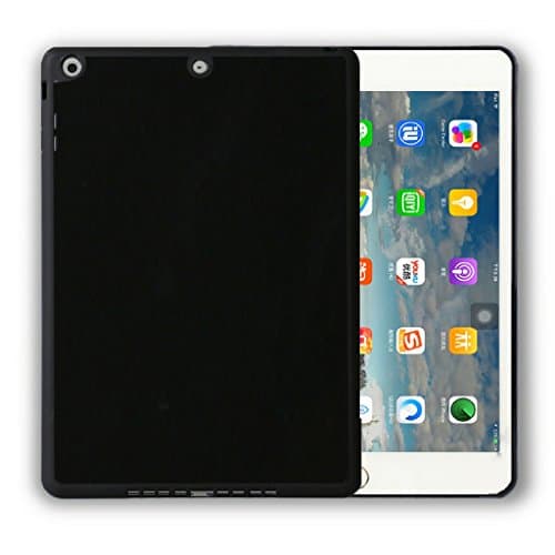 Accessory Crunch Anti-Gravity Selfie Case for iPad Air, Hands Free Nano Suction Stick to Glass, Tile, Car GPS, Most Smooth Surface - Black