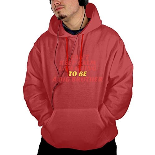 I Can't Keep Calm I Am Going To Be A Big Brother Men's Pocket Hoodie Sweatshirt Blouse