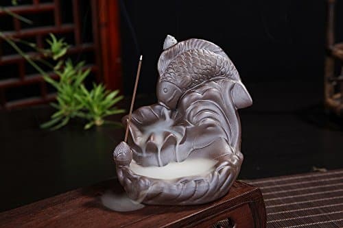 Koreyoshi Ceramic Backflow Incense Tower Burner Statue Figurine Backflow Censer Tower Holder Incense Holders (Style 15)
