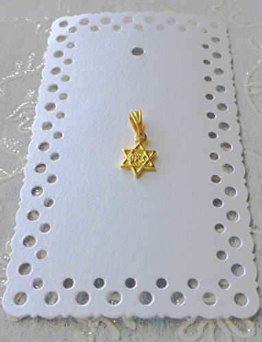 Tiny Gold Star Of David Pendant Charm