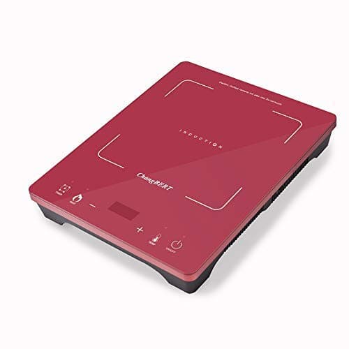 Changbert 1800W Portable Sensor Touch Electric Rapid Heating Easy Temperature Setting Induction Cooktop Single Stove Countertop Burner 1800-Watt Red