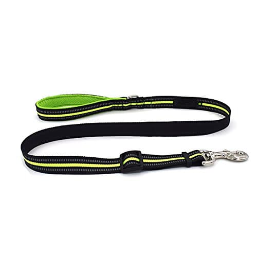 QiTeng Durable Soft &amp; Breathable Dog Leash Reflective Material Nylon Padded Handle Greater Control Safety Training