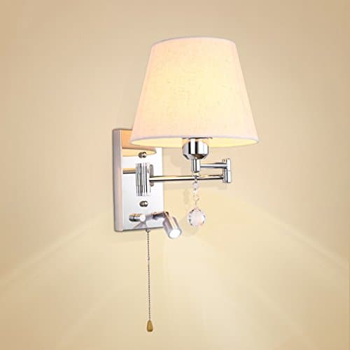 Bedroom dimming Wall lamp Cloth Bed Reading lamp Study Study Reading Work Light with Switch