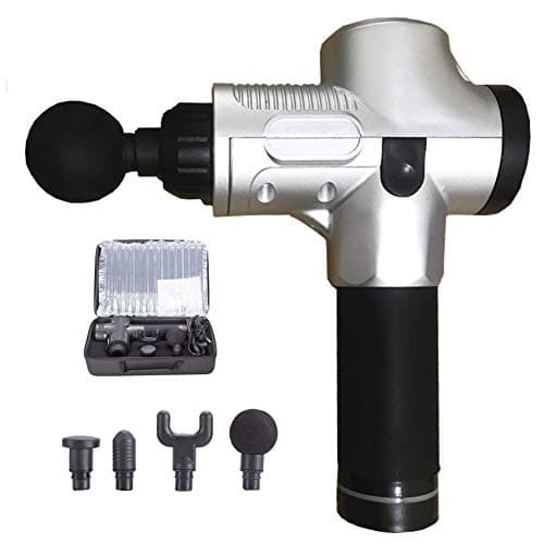 CAISYE Massage Gun Personal Handheld Percussive Deep Tissue Device for Adults Portable Massage Device Professional Cordless Percussion Vibration Therapy with 4 Massage Heads