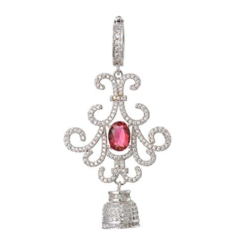 Romantic Time (TM) Bling Ruby Crown Pendant For DYI Necklace Crystal Rhinestone Accessories Jewelry