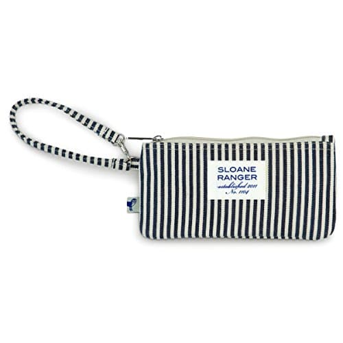 Sloane Ranger Wristlet (Denim Stripe)