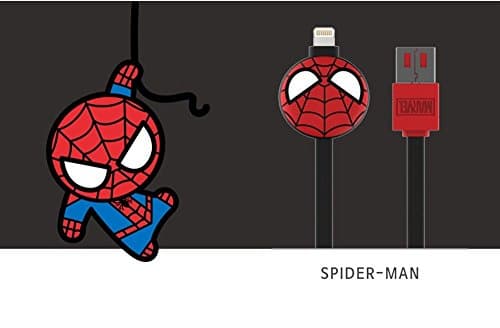 Marvel character 8-pin iPhone USB charging, data transferring cable (Spider-Man)