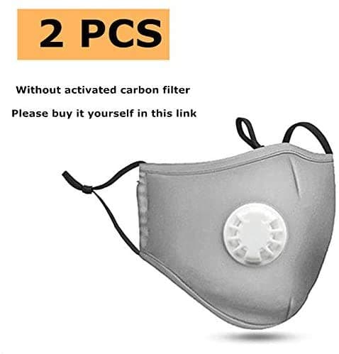 2 Pack Cotton Washable masque with Breathing Insert, Cloth masque for Gérms Coroná Virùs Coronávirus Flù protection,Replaceable Activated Carbon Filter, Unisex Protective masque (Gary-2PCS)