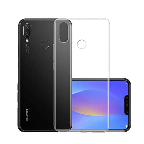 LJSM Case for Huawei P Smart Plus/Huawei P Smart + / Huawei Nova 3i Backcover Transparent Silicone Soft TPU Bumper Clear Cover Flexible Gel Shell Skin Protector Case for (6.3") -Clear
