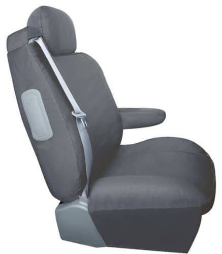 Saddleman Front Bench/Backrest Custom Made Seat Cover - Canvas Fabric (Grey)