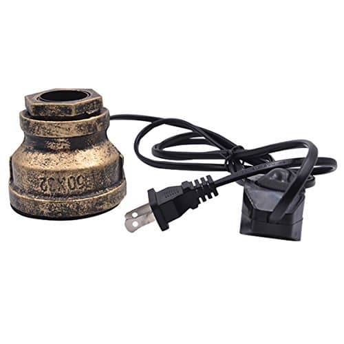 HESSION Vintage Industrial Table Pipe Lamp E26 Edsion Base with Dimmable Switch Steampuck Desk Lights Antique Decoration for Loft Coffee House Bar Gold-Patina