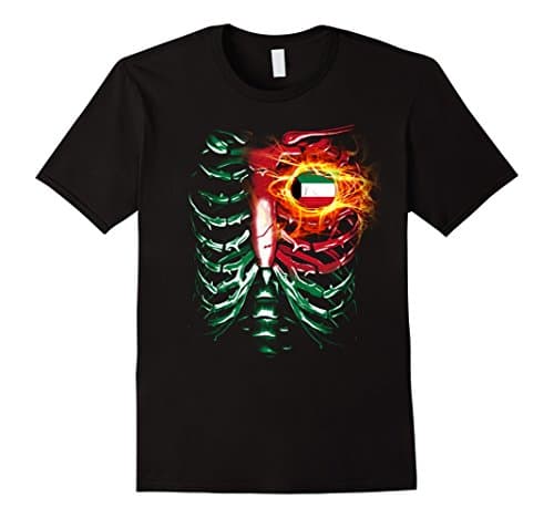Mens Kuwait flag funny tshirt Medium Black