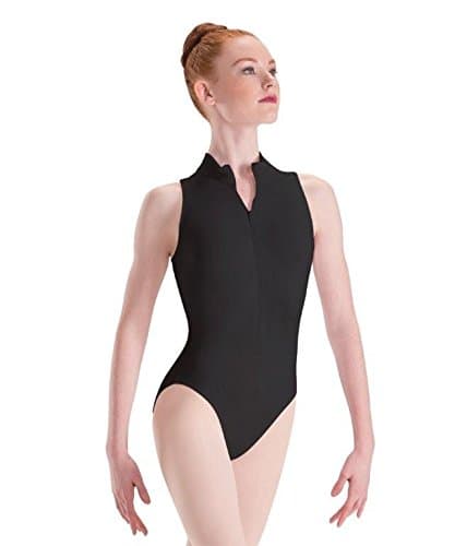 Motionwear Zip Front Mock T High Cut Leotard