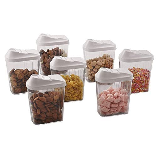Steelo Plastic Container- 500 ml, 6 Pieces, White