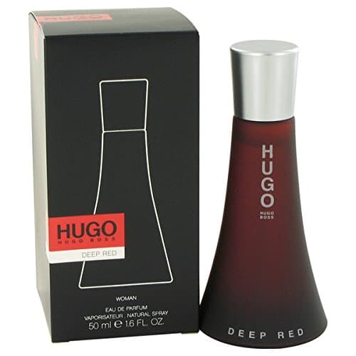 H \U \G \O DEEP RED BY H \U \G \O \B \O \S \S EAU DE PARFUM SPRAY 1.6 OZ / 50 ML for WOMEN. [ Brand New with box ]