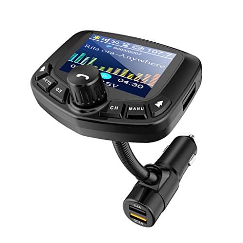 Bluetooth Stereo Car Kit MP3 Player FM Transmitter Hands Free USB Charger Black