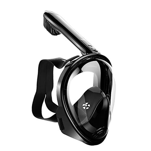 Luke Full Face Snorkel Mask Foldable 180° Panoramic View Diving Scuba Mask Easy breath with Anti-Fog and Anti-Leak with Adjustable Head Straps Design for Adults,Youth,kids