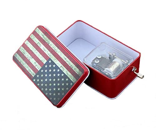 Music Box Retro Hand Cranked Storage Decorative Boxes Play Castle in the Sky (US Graphic)