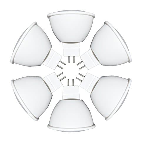 MR16 GU5.3 LED Bulbs 7W (50W Halogen Bulbs Replacement) 3000K Warm White, 12 Volt 525lm CRI80+ For Kitchen Ceiling, Living Room, Track Lighting ( Pack of 6)