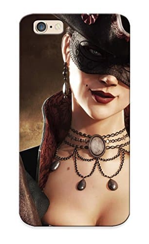 Yellowleaf New Arrival Iphone 6 Case Assassins Creed 4 Black Flag Knife Mask Hat Game Graphics Girl Fantasy Warrior Gothic Pirate Case Cover/ Perfect Design