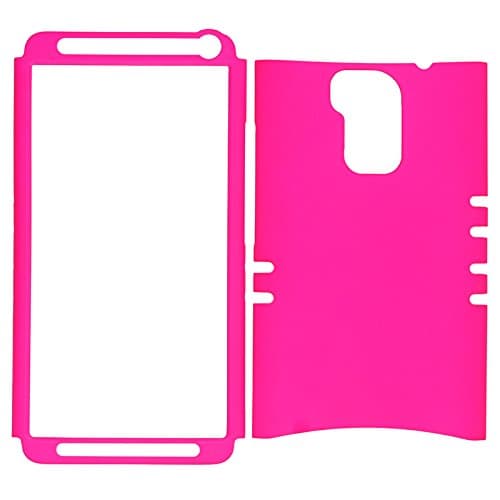 HTC One Max Case, (Rocker Series Kool Kase) Rubberized Fluorescent Hot Pink