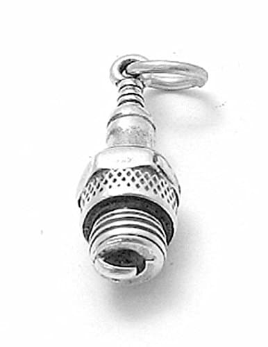 Sandra Creative Design Silver-tone Spark Plug Charm