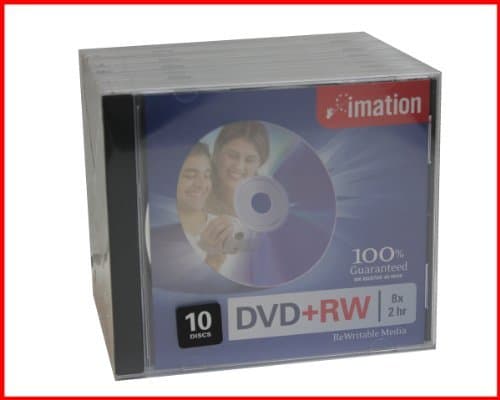 10 New Imation 8X DVD+RW ReWritable Blank Disc Storage Media 4.7GB with Jewel Case