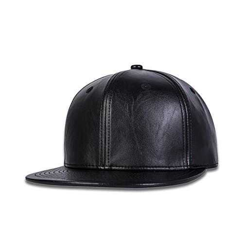 Hanpeng Plain Snapback Hats Unisex Adjustable Hip Hop Flat Brim Baseball Cap