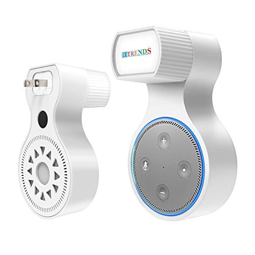 Outlet Wall Mount Holder Bracket for Echo Dot 2nd Generation - Let You Use Dot in Kitchen, Bathroom, Living Room, Bedroom - No Messy Wires or Screws (White)