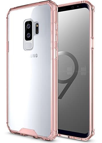 Galaxy S9 Plus Case, URMax [Air Hybrid] Ultra Thin Shockproof [Crystal Clear] Back Protective Case + TPU Bumper Cover for Samsung Galaxy S9 Plus - (Rose Gold)