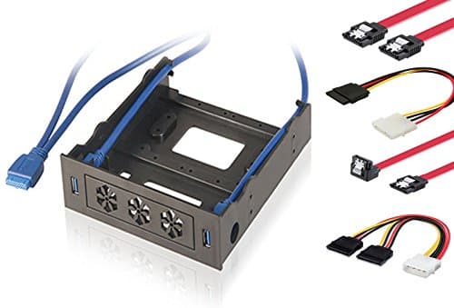 2.5'' HDD SSD 3.5'' Hard Disk Drive CD/DVD Bay Bracket Mounting Computer Front panel USB 3.0 Port Kit Include SATA Cable