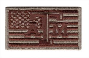 A &amp; M Texas State Flag Patch (Velcro) Desert Tactical, 3-3/8x2" ATM A&amp;M State Flag Patch, TX Police Sheriff Security US Flag Swat logo t shirt jacket costume uniform patch - Sold by Uniform World