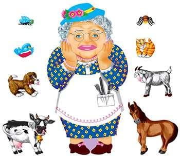 Old Lady Who Swallowed A Fly Felt Set By Little Folks Visuals