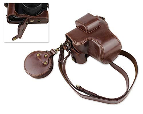 SCSpecial Premium Retro Style PU Leather Case for Canon EOS M50 Camera with 15-45mm Lens (Deep Brown)